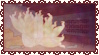 A stamp of a mysterious chrysalis in a manger.